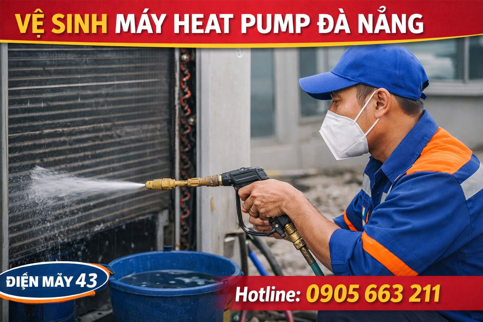 dịch vụ vệ sinh máy heat pump tại Đà Nẵng. LH: 0905.663.211
